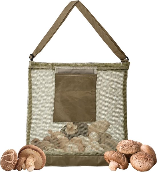 Vouwbare Oogstmand voor Paddenstoelen, Fruit en Groenten - Ideaal voor Wandelen en Tuinieren, Duurzaam en Handig