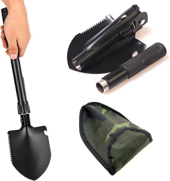 Vouwspade voor kamperen en tuinieren - Multifunctioneel en compact ontwerp met opbergtas
