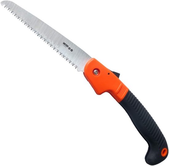 Vouwzaag 18 cm - Robuuste Handzaag met Harde Drievoudige Tanden voor Tuin, Camping en Survival van Merkloos	