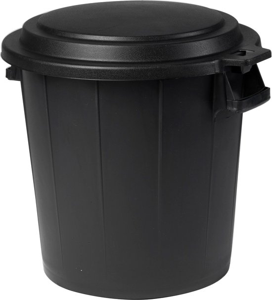 Vuilbak 50L met deksel dia.48H49,5cm van Sunware