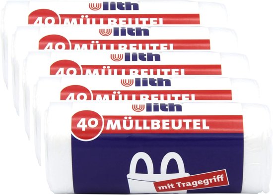 Vuilniszakken met trekband 20 liter - 200 Stuks - Transparant