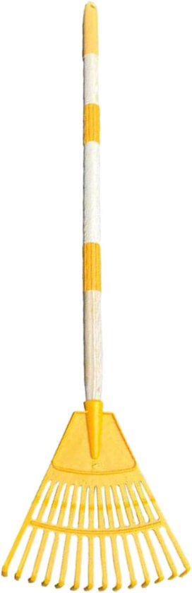 Waaier hark - Tuin hark - Gazon onderhoud - 14 Tanden - 86 cm - Geel