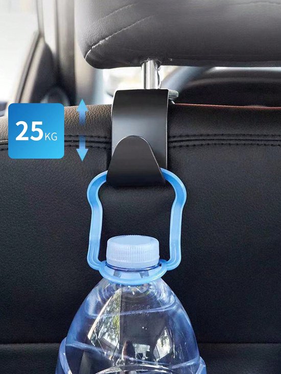 Waledano® 2 Stuks Auto Hoofdsteun Haakjes - Draagbare organizer - Tassenhaak - Auto Organizer Autostoel Hangers - Autostoel – Kleerhangers - Reizen - Bag Hook - Tassenhanger – Tas haak – Tassenhouder van Waledano