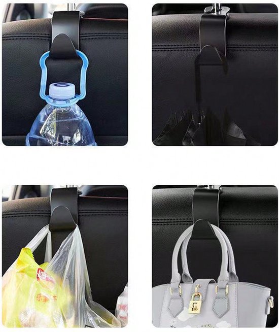 Waledano® Auto Hoofdsteun Haakjes 2 Stuks - Tassenhaak - Auto Organizer Autostoel Hangers - Autostoel – Kleerhangers - Autostoel - Bag Hook - Tassenhanger – Tas haak – Tassenhouder van Waledano