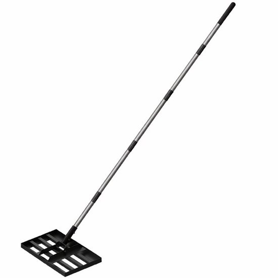 Walensee Gazonrakel - Nivellering Hark 25 x 45 cm - Verstelbare Lengte 80 - 200 cm - Roestvrij Staal - Gazonhark van Merkloos	