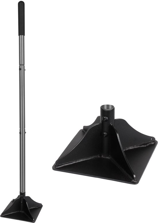 Walensee Stalen stamper met 48 inch stalen handvat 8 "x 8" Tuin Sabotage met Rubber Grip voor Laborsaving All-Steel - ShopVlot van Walensee