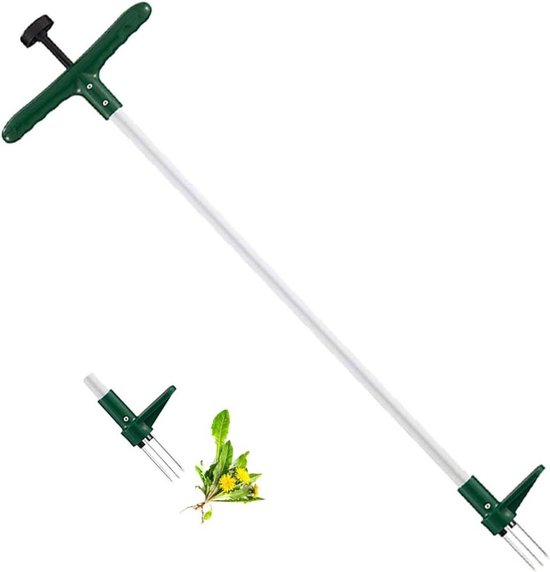 Walensee Weed Puller Stand Up Weeder met Lange Handgreep - Handgereedschap voor Tuin Wieden - 3 Klauwen Hand Weed Hound Puller voor Paardebloem - Standup Root Pulling Tool en Picker Grabber (1 Stuk) van Walensee