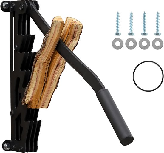 Wall Mounted Hand Wood Splitter - Kleine Hout Splijter - Handmatige Brandhout Splijter - Werkbesparende Kindling Splijter - Hout Splijter voor Thuis en Buiten van Merkloos	