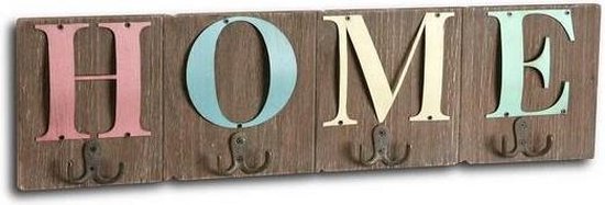 Wandkapstok Home Versa Metaal Hout MDF Hout MDF/Metaal (3 x 16 x 60 cm) (3 x 16 x 60 cm) van Versa