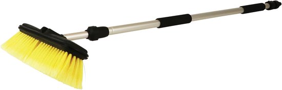 Wasborstel met Telescoopsteel - Autoborstel Uitschuifbaar - Auto Wassen - Vergrendelbare Waterstop - 95-160 cm - Aluminium