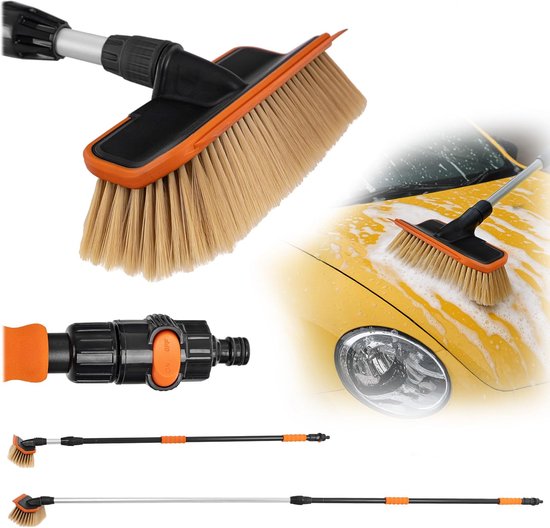 Wasborstel met Telescopische Steel - Raamreiniger - Autoborstel - autohulp van Merkloos	