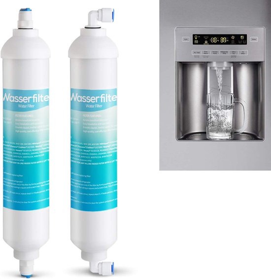 Water Filter Cartridge - Lemonfilter 2x Universele Externe Koelkast Waterfilter - Ondersteunt Samsung LG AEG Haier Koelkast Vrieskast - Geschikt voor Universele Waterfilter (Vervangt Alleen Externe Filters) van Merkloos	