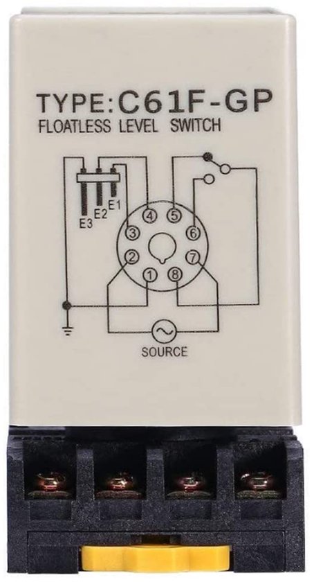 Water Level Sensor - Float Switch - Water Level Controller - C61F-GP AC 220V 50/60HZ Relay Detector Controller Met Basis Voor Landbouwindustrie van Omron