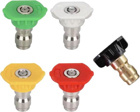Water spuitmonden – 5 stuks, universeel voor hogedrukreiniger, 1.2mm, voor auto en tuin van Merkloos	