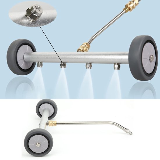 Waterbezemreiniger, 4000 PSI, onderstel voor elektrische wasmachine, snelkoppeling 1/4 inch waaiervormig voor hogedrukreiniger van Merkloos	