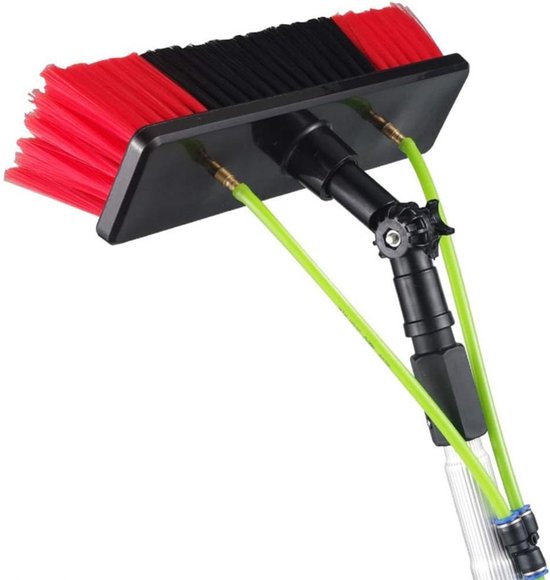 Waterborstel Telescoop - Raamwisser Stok - Hoge Oppervlakken Schoonmaken - Versterkte Aluminiumlegering - Tot 12 Meter - Zilver