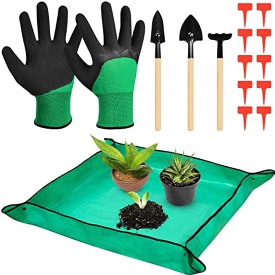 Waterdichte tuinmat en tuinwerkgereedschap set - tuinier set van Greenpiece