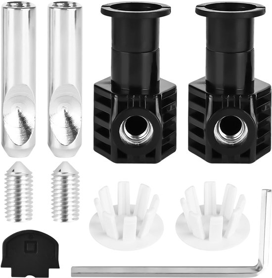 Wc-bevestigingsset - wc-aansluitset - wc-brilbevestiging van bovenaf - eenvoudig te installeren - voor wandhangend toilet - sanitair accessoires van Merkloos	