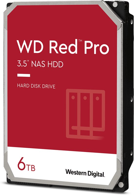 WD Red Pro WD6005FFBX - Vaste schijf 6 TB - intern - 3.5" - SATA 6Gbs - 7200 tpm -buffer: 256 MB van WD
