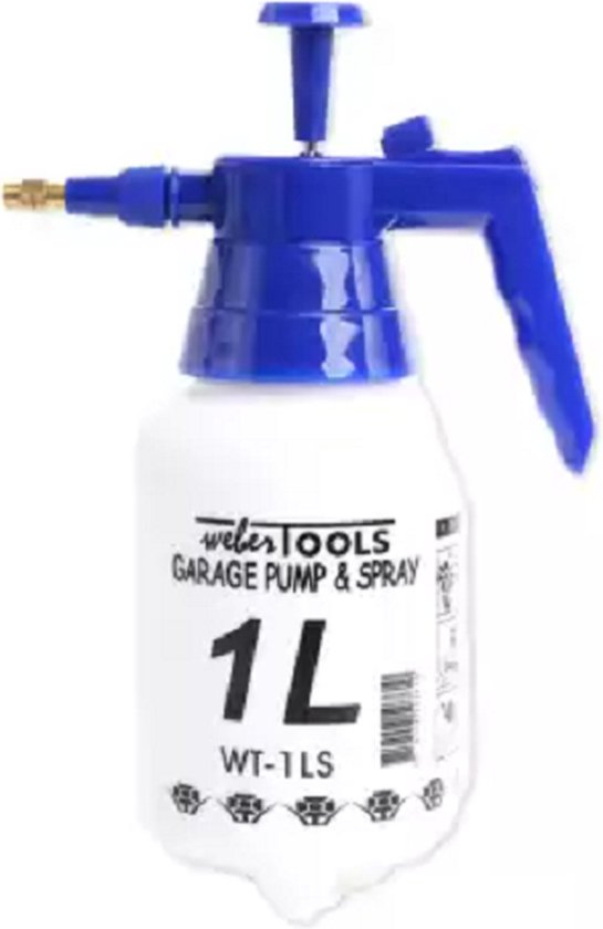 Weber Tools garage vloeistofspuit voorzien van een 1 liter tank, met een verstelbare nozzle geschikt voor ontvetten en oplosmiddelen- WT-1LS van Merkloos	