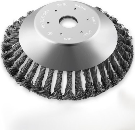 Weed brush for brush cutter | 20 cm wire brush | Universal Weed Brush Weed Remover - Grout Brush - Grass Trimmer van Merkloos	