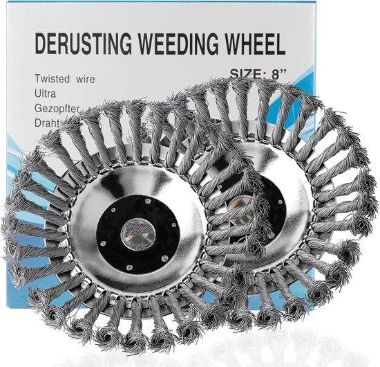 Weed Brush voor Brush Cutter - 200 x 25.4 mm - Professionele Weed Trimmer Accessoires - 30 Strands Staal Draad