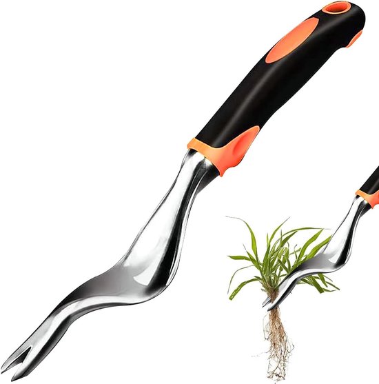 Weed Cutter - Tuin Gereedschap - Handmatige Ontworteling - Dandelion Root Fork 29 cm - Diep Wortels Hakken - Oranje van Merkloos	