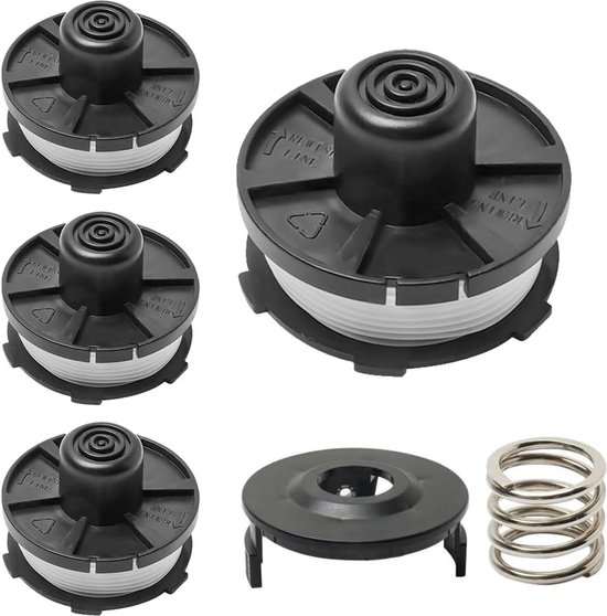 Weed Eater-draad, draadtrimmerdraad compatibel met Geschikt voor MAKITA-trimmer, 27ft/8,3M-trimmerspoelen Weed Eater-draad, 0,065"/1,6 mm automatische invoer vervangende spoel voor gazonranden 196146-9/195858-1 (4) Maaiaccessoires van JEAREY
