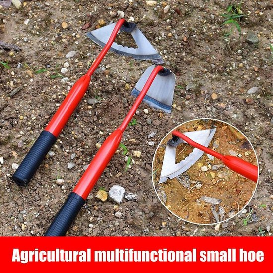 Weed Hark - Hand Steel Tuingereedschap - Tuinplanten Hark - Draagbaar Stalen Onkruidbestrijdings- en Grondlosmaakgereedschap van Merkloos	