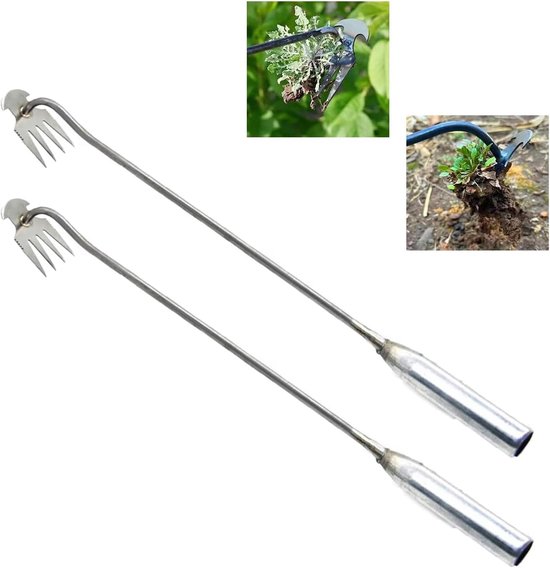 Weed Removal Tools - Weed Remover - Uprooting Tools - 4 Teeth Steel Manganese Forged Garden van GANCHUN