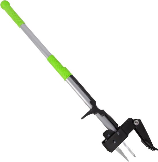 Weeder Tool Roestvrij 4 Klauwen Voetpedaal - Onkruidtrekker Paardenbloemen Wortelverwijderaar - Staand Gazon Tuingereedschap - Roestvrijstalen Handvat (100 cm) weed cutter van The Garden Gecko