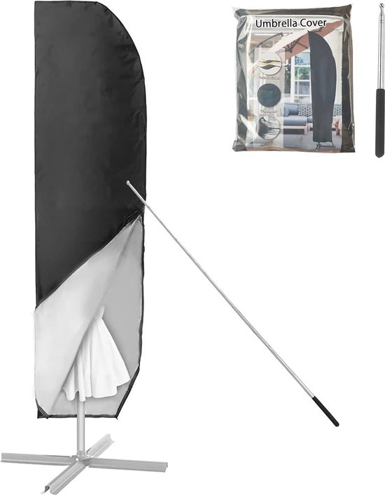 Weerbestendige Parasolhoes voor Zweefparasols - Bescherming tegen UV, Wind en Sneeuw (265x40x70x50cm) van Gardexo