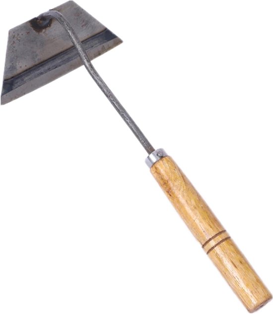 Wegwerper Tuingereedschap - Hand Houttuin - Onkruid Verwijderen - Gehard Mangaanstaal - 35 cm - Houtkleurig van Merkloos	