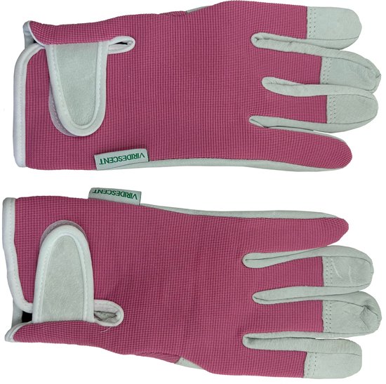 Werkhandschoen Tuin Dames - Tuinhandschoen Roze - Small / Medium - Leren werkhandschoen - Maximale bescherming van Merkloos	