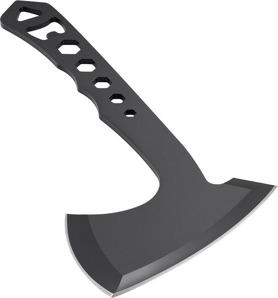 Werphouwelen en tomahawks 3-delige set, veelzijdig handvat met schroevendraaier en flesopener, roestvrij staal, inclusief zwarte nylon schede, ideaal voor vrije tijd, wedstrijden en kamperen van Merkloos	