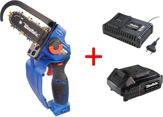 Westfalia X-SAW Pro Accu eenhandszaag - kettingzaag | 18V | incl. 2Ah accu en snellader van Westfalia