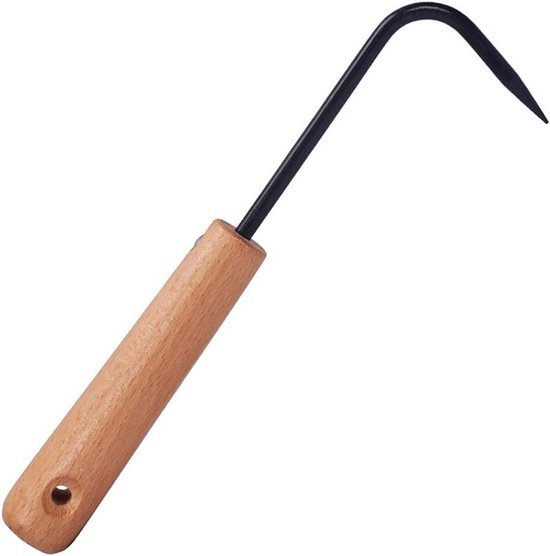Wiedenspade - Wiedensikkel - Handmatige onkruidsnijder met houten handvat - Wiedengereedschap - Tuingereedschap - Schep voor het verplanten en uitgraven van zaailingen - Tuingereedschap van Merkloos	
