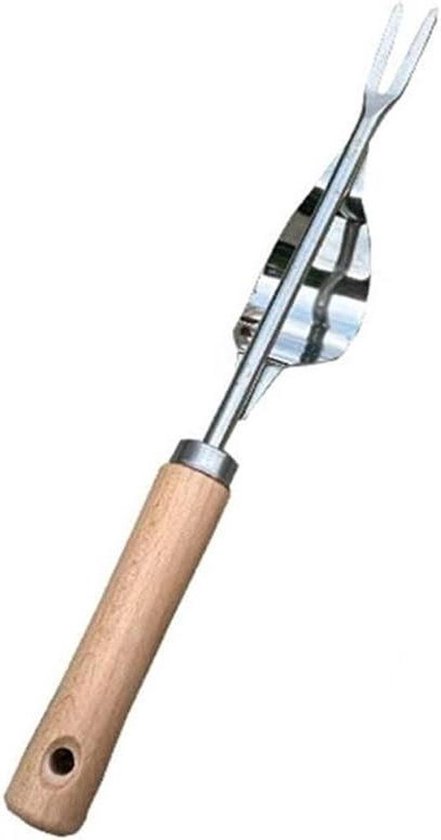 Wiedmes Worteltrekgereedschap - Tuinhark Wortelverwijderaar - Onkruid Verwijderen - L-vormig Ontwerp - Klein Handgereedschap - Natuurlijk
