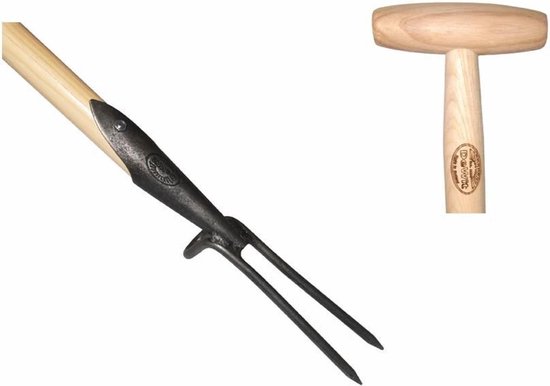 Wiedvork 2 tands met essen steel 800mm De Wit van De Wit
