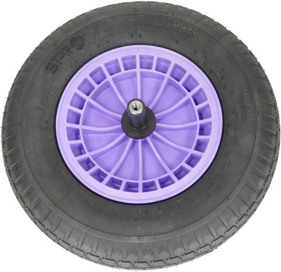 Wiel 4.80/4.00x8, 4ply band, kunststof velg LAVENDEL as 20cm van LAVENDEL