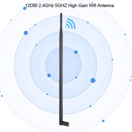 Wifi Antenna, 12DBI 2.4GHz 5GHZ Dual Band High Gain Long Distance Modem Router Antenna with RP SMA Connector Wireless Wifi Antenna van TECHTOO