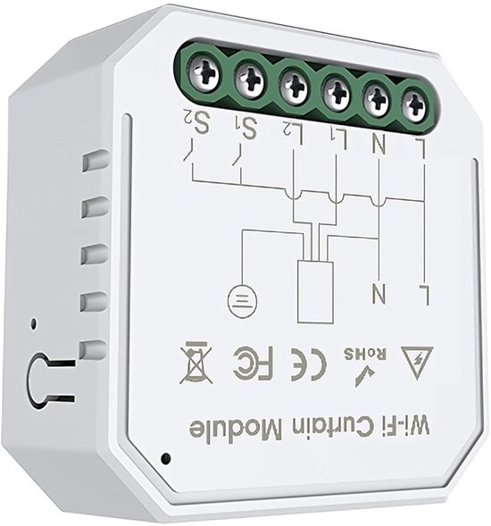 WiFi Smart Switch Module - Lichtschakelaar - Relay Modul - Mobiele Telefoon - App Remotes Control - Smart Gordijn Schakelmodule - Timing Functie - Controle (1 stuk) van Merkloos	