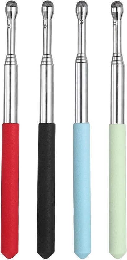 Wijzer Vinger Stok - Presentatieaanwijzer Telescopisch - Lesgeven Presenteren - Intrekbaar Touchscreen Compatibel - 70 cm - Meerdere Kleuren