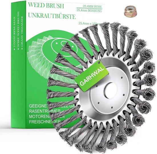 Wildkruidborstel 150 mm voor bosmaaiers en grastrimmers - Eenvoudig onkruid en mos verwijderen van Merkloos	