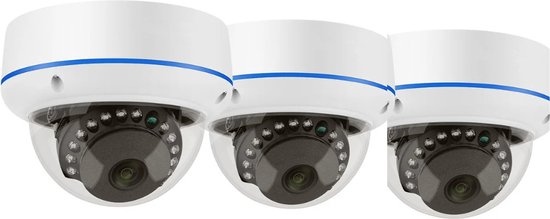 Wildor® Beveiligingscamera - Binnen En Buiten - 5MP - POE - IOS En Android - Draadloos - 3pc - Recorder van Wildor