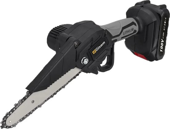 Wildor® Mini Kettingzaag - Elektrische Takkenzaag - Snoeizaag - Houtzaag - Handkettingzaag - Boomzaag - Zaagmachine - Heggenschaar - 2 Accu's - 2 kettingen - Opbergkoffer - Zwart van Wildor