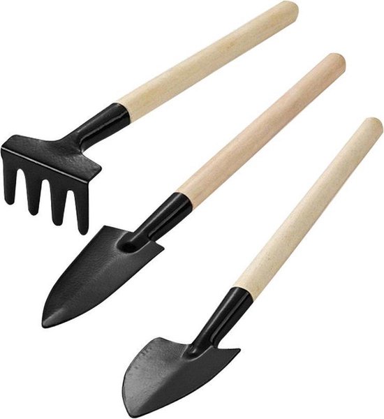 Winkrs - Mini tuingereedschap voor kamerplanten of kinderen in de tuin - Schep, hark, spade 22 cm van Winkrs