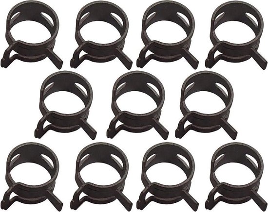 WiseGoods - Slangklemmen Set - Slangenklemmen - Veerklemmen - Slangklem - set 6, 7, 8, 9, 10mm - Metalen Klem - Set 75 stuks van WiseGoods