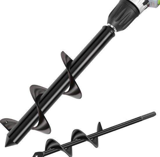 WNHB® Tuinboor Set 2-delig - Grondboor voor Boormachine - Spiraalboor voor Planten en Bollen - Handige Graafboor van Merkloos	
