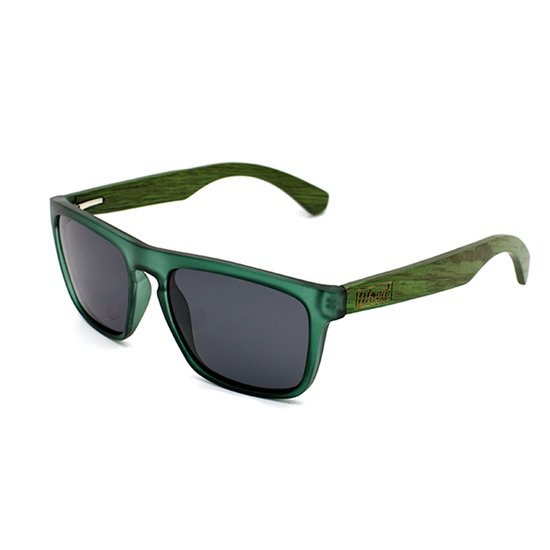 Woed® Zonnebril - Heren en Dames - Houten Zonnebril - UV400 Lens - Zwarte lens - VERDANT van Woed